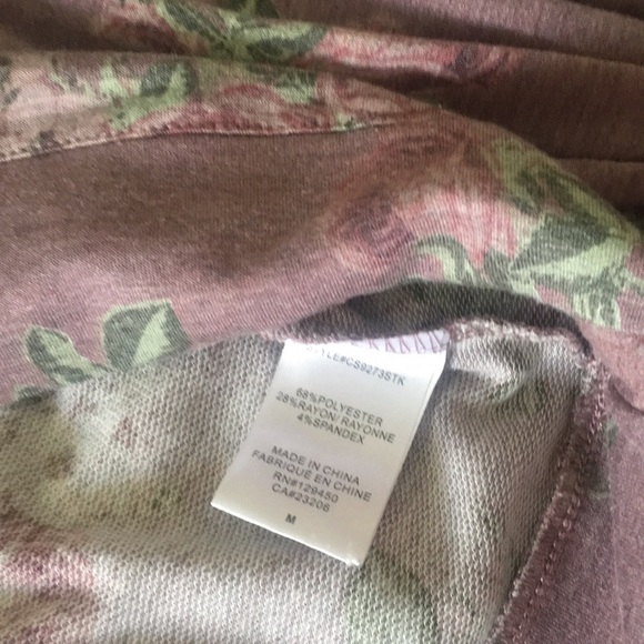 Floral Ruffle Sleeves Sweatshirt Top - Picture 6 of 7